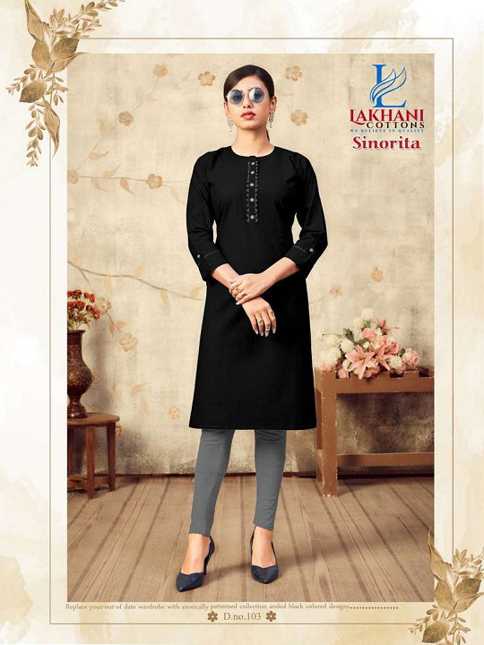 Lakhani Sinorita Pure Cotton Ready Made Designer Kurti Collection