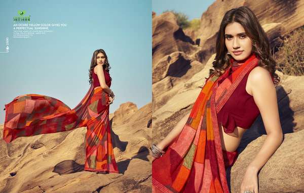 Sanskar Once more Latest Fancy Casual Wear Pure Georgette Printed Sarees Collection