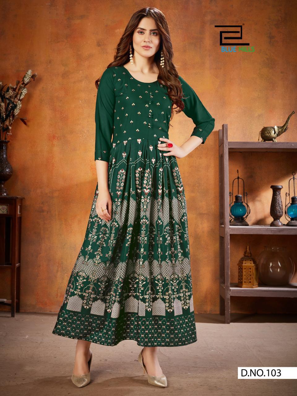 VEE FAB WALKWAY EDITION VOL-11 Party Wear Rayon Foil Print Designer Kurtis Collection