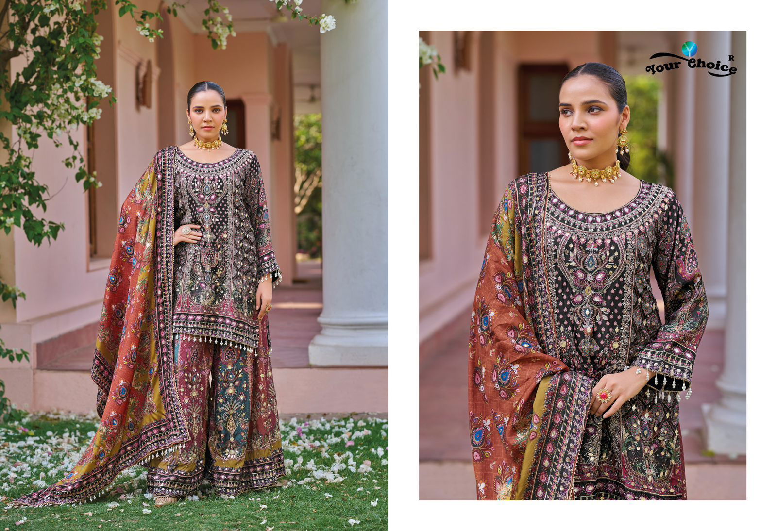 Seerat By Your Choice Designer Chinon Readymade Suits Wholesale Online