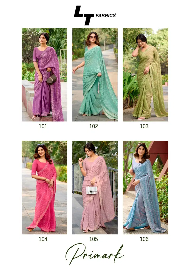 Primark Vol 1 By LT Nc Malai Silk With Swarovksi Work Party Wear Sarees Orders In India