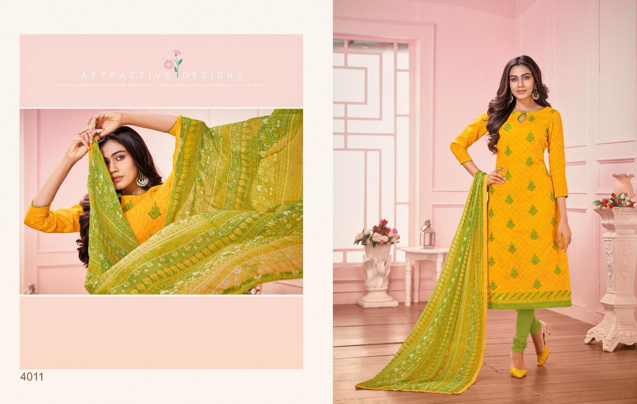 Daairy Don 25 Designer jacquard Work With Fancy Lace Dress Material Collection