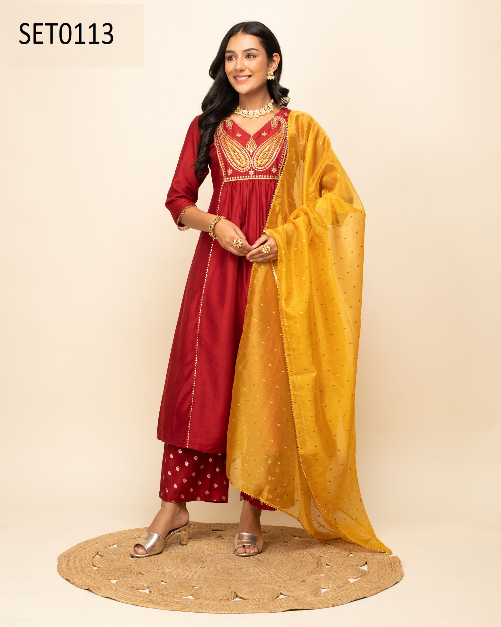 Fiorra SET0000 Designer Printed Kurti With Palazzo Dupatta Wholesale Market In Mumbai