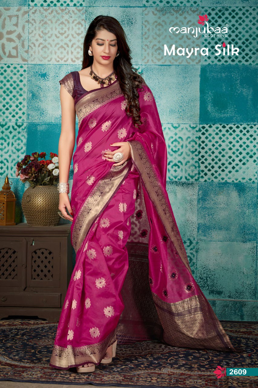 Manjuba Mayra Silk Latest Designer Printed Soft Silk Festive Wear Saree Collection 