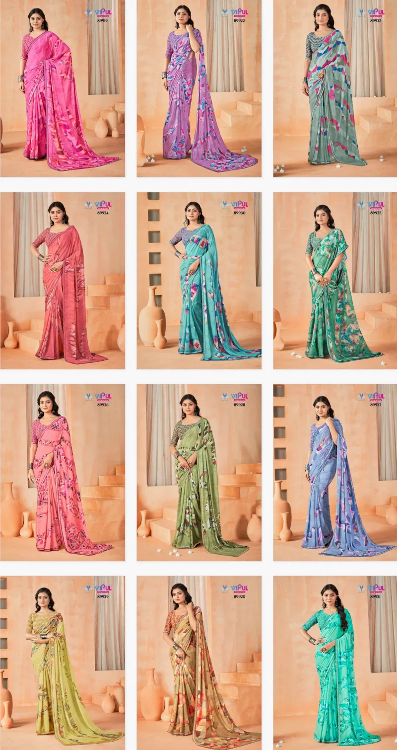 Aardhya Vol 2 By Vipul Weight Less Printed Fancy Saree Wholesalers In Delhi