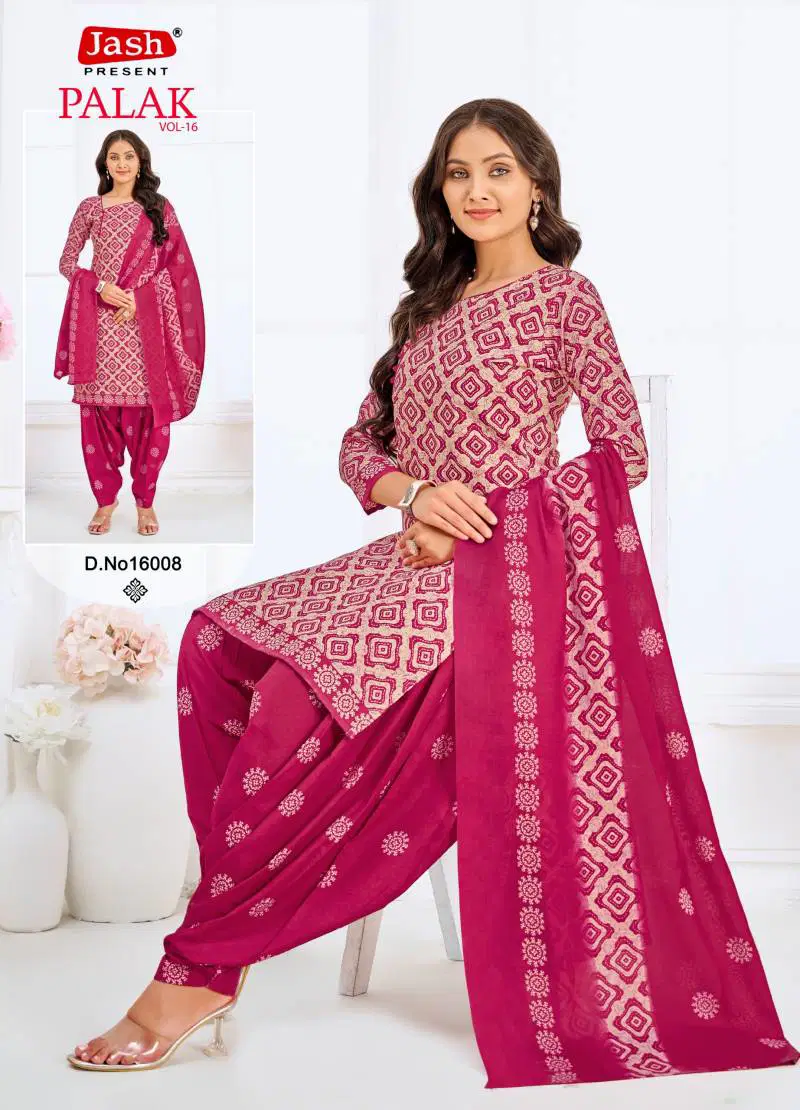 Jash Palak Vol 16 Cotton Printed Dress Material Wholesale Shop In Surat
