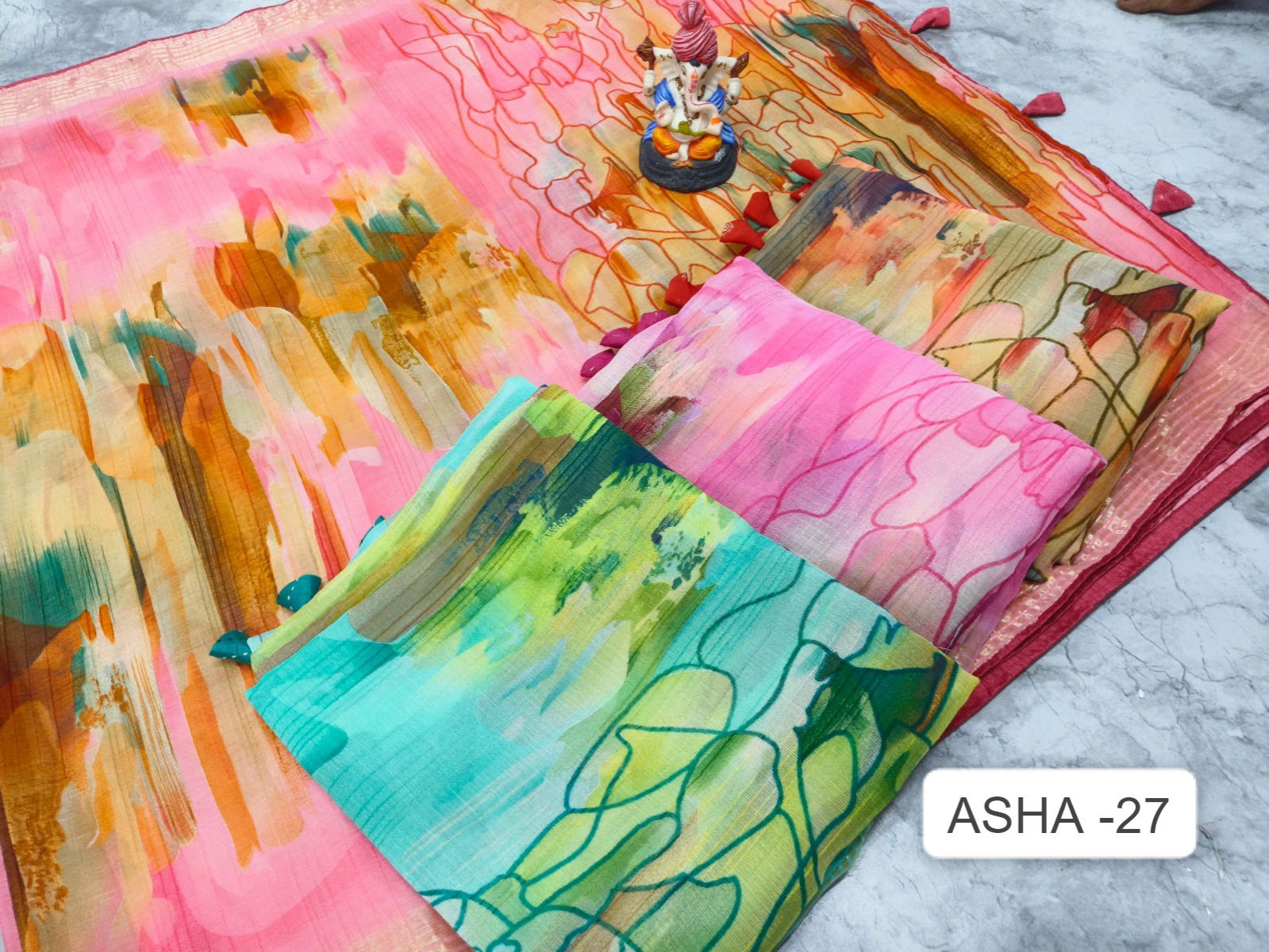Asha By Kalpveli Chiffon Designer Saree Catalog