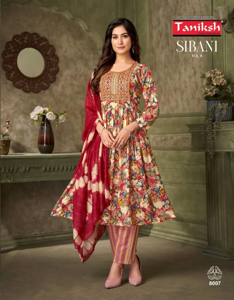 Sibani Vol 8 By Taniksh Rayon Printed Online Kurti With Bottom Dupatta Wholesale