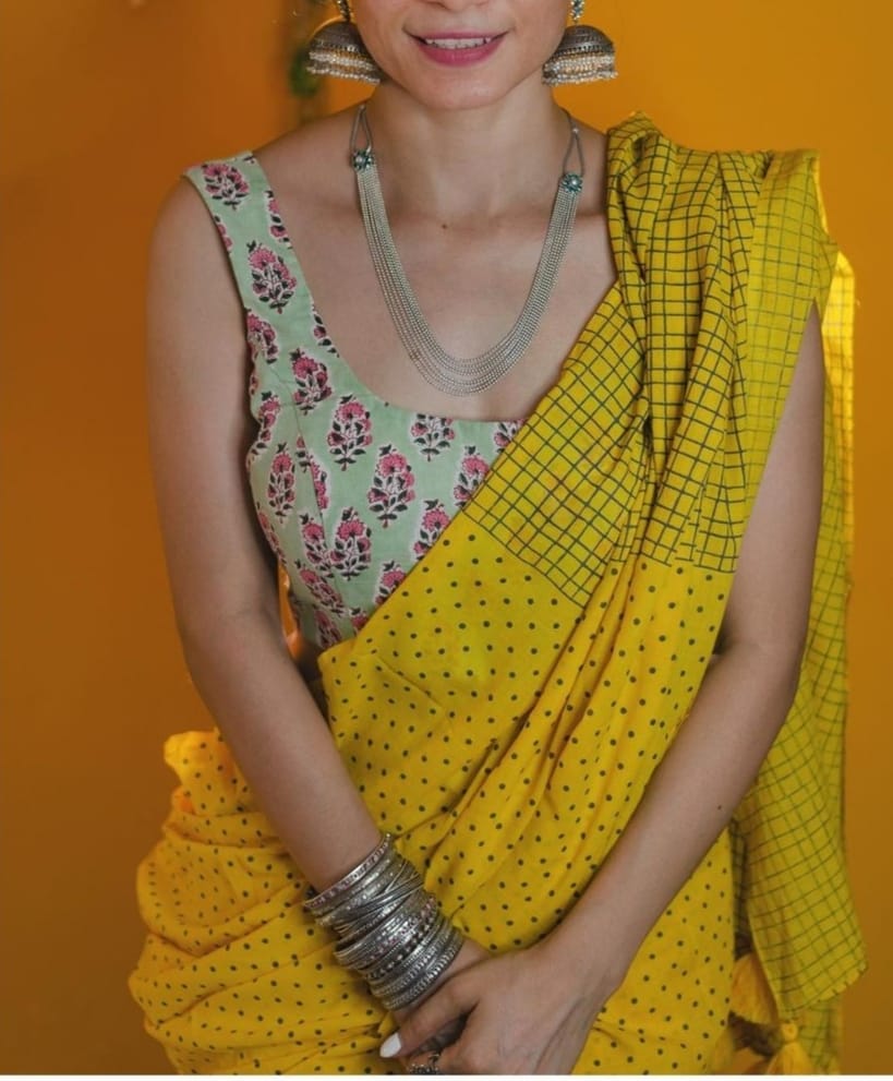 VK 4060 Printed Imported Cotton Daily Wear Sarees