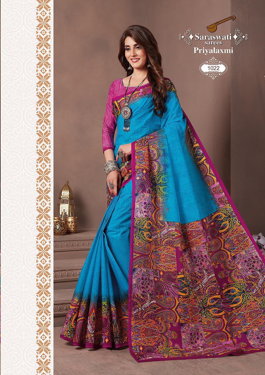 Saraswati Sarees Priyalaxmi 1 Printed Casual Wear Sarees Collection
