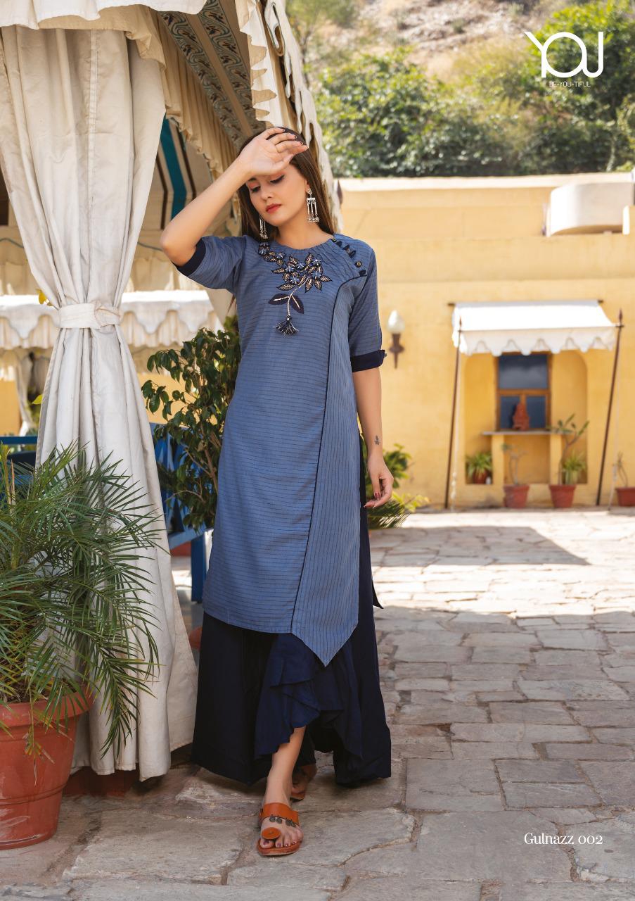 You Gulnaaz Attractive Designer Heavy Latest Fancy Festive Wear Designer Kurtia With Bottom Collection
