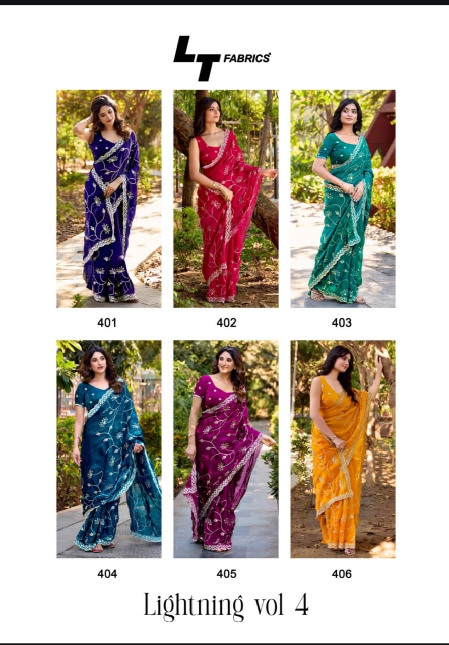 Lightning Vol 4 By LT Nc Malai Silk Designer Saree Suppliers In India
