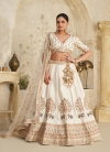 Cream colour Silk With Zari Work Lahenga With Blouse And Dupatta Bulk Orders In India KF 2102 