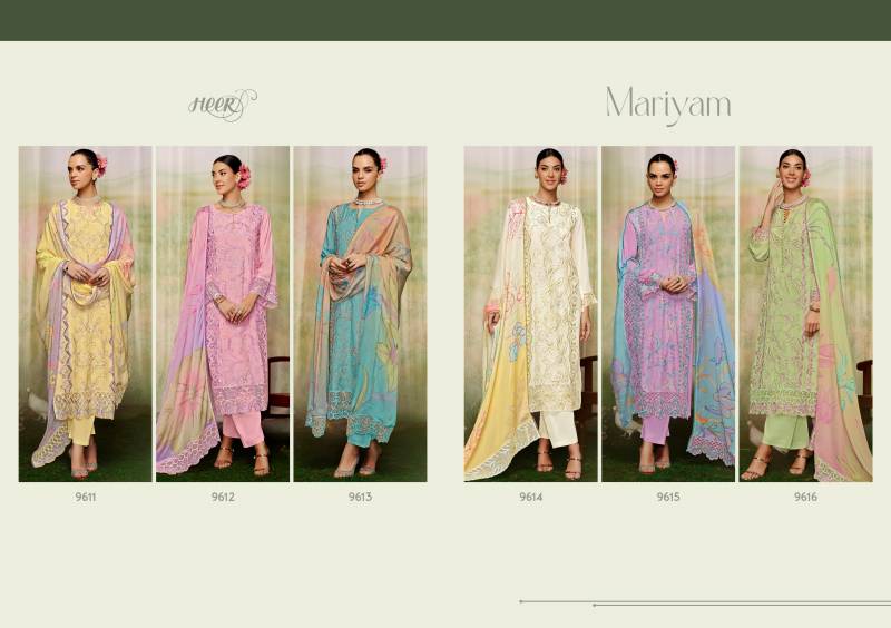 Mariyam By Kimora Heer Muslin Embroidery Salwar Suits Suppliers In India