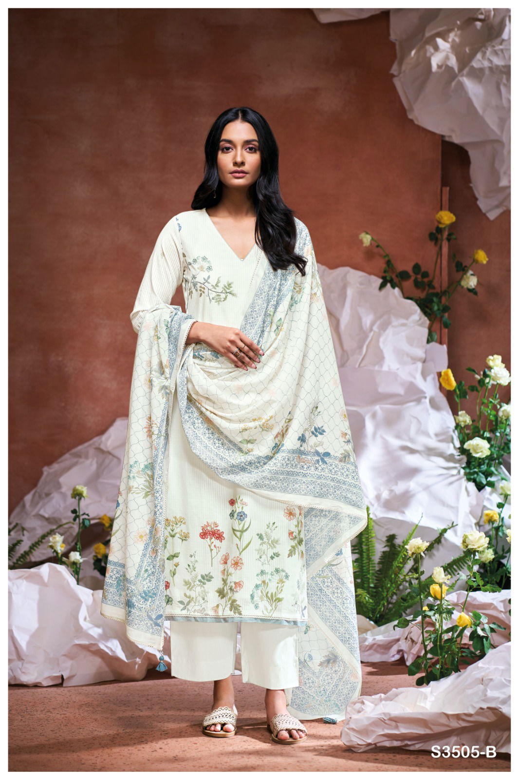 Eilidh 3505 By Ganga Cotton Designer Surat Salwar Suit Wholesale Market