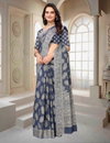 Dhruvi Womens Lucknowi Chikankari Linen Cotton Designer Saree Wholesale Online