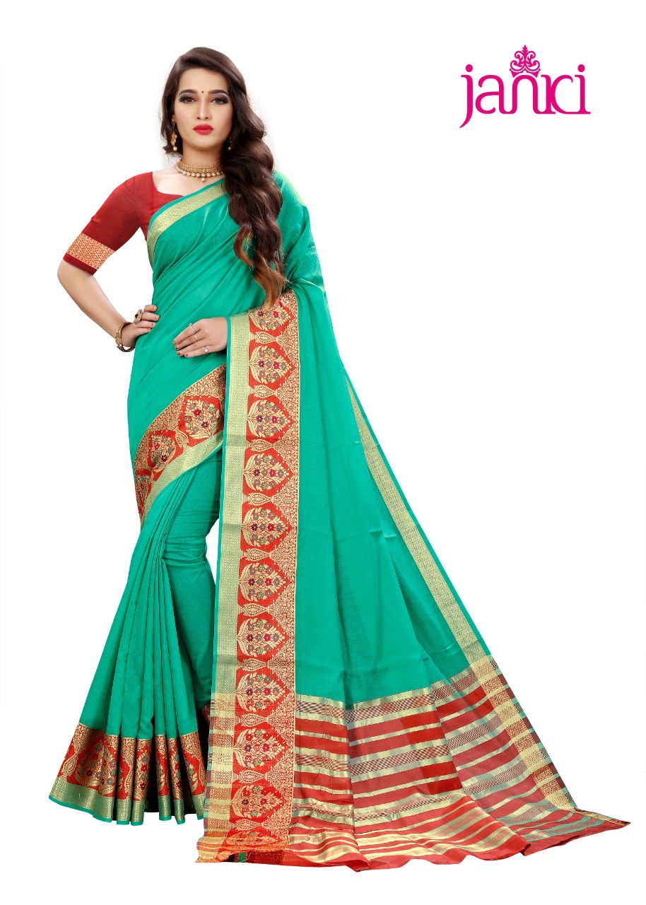 Janki Latest Designer Festive Wear Printed Linen Satin Silk Saree Collection 