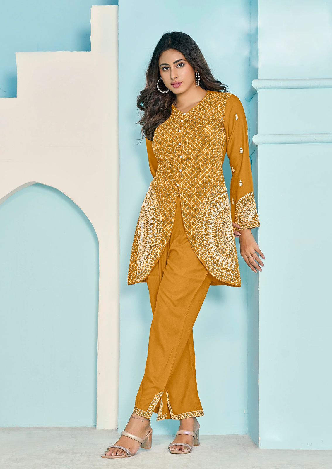 Veera Vol 3 By Vamika Rayon Suart Co Ord Set Wholesale Market