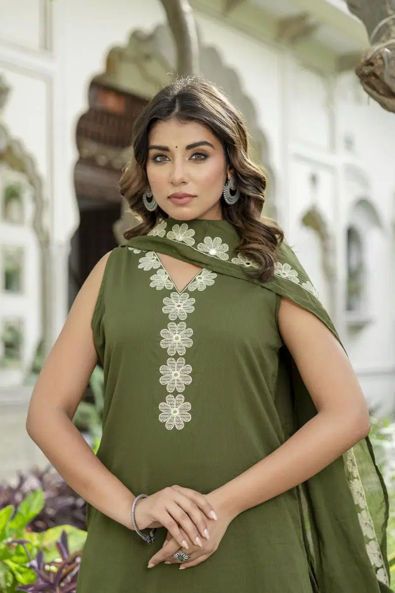 Tanyaa P 403 Cotton Kurti Bottom With Dupatta Wholesale Online