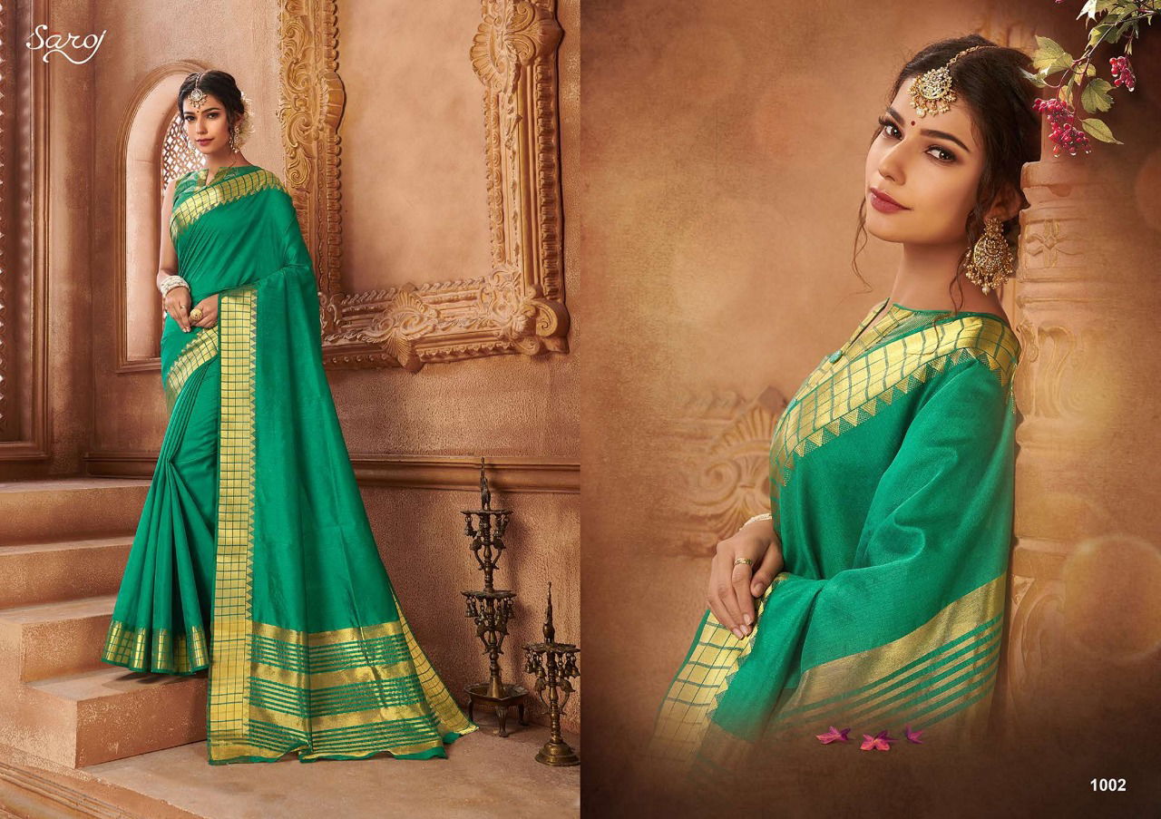 Saroj Madhuvan Wedding Wear Designer Cotton Party Wear Saree Collections