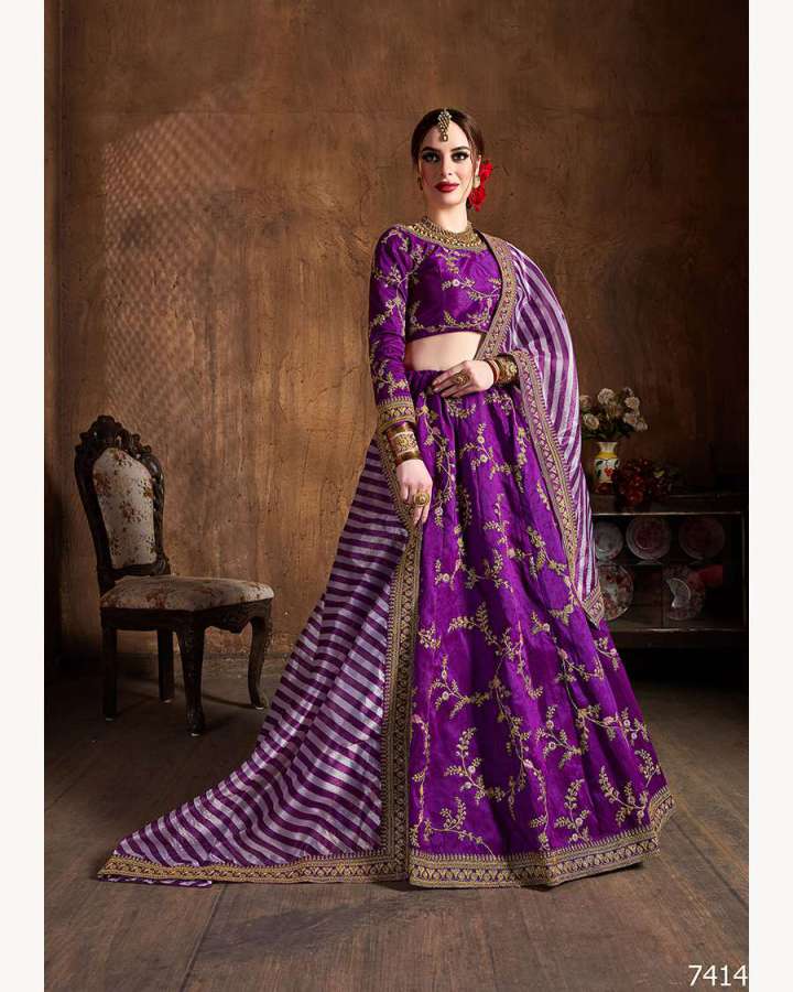 Latest Designer Wedding Wear Heavy Embroidery Work Lehenga Choli 