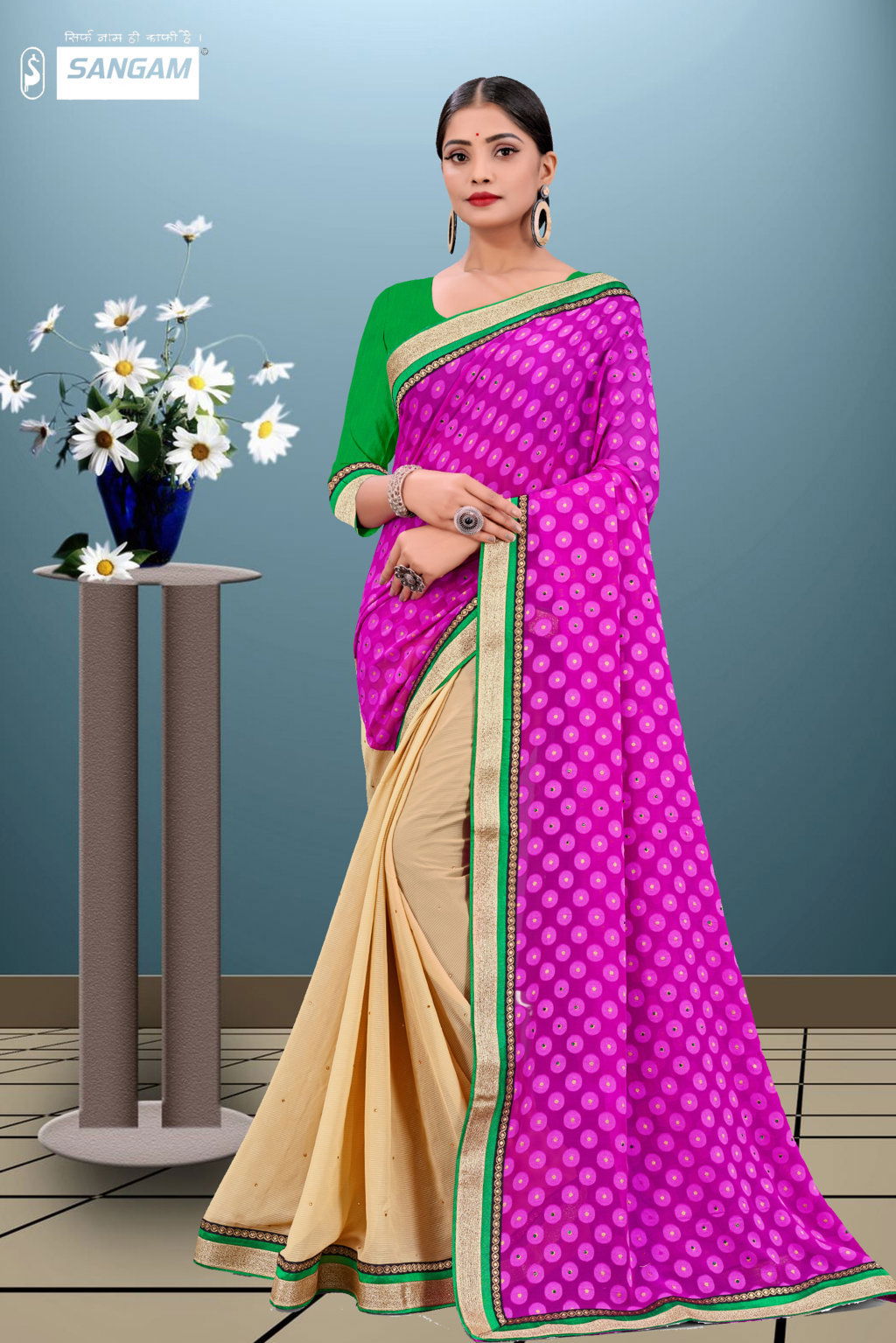 Sangam Pihu 2 Fancy Designer Casual Wear Georgette Printed  Sarees Collection
