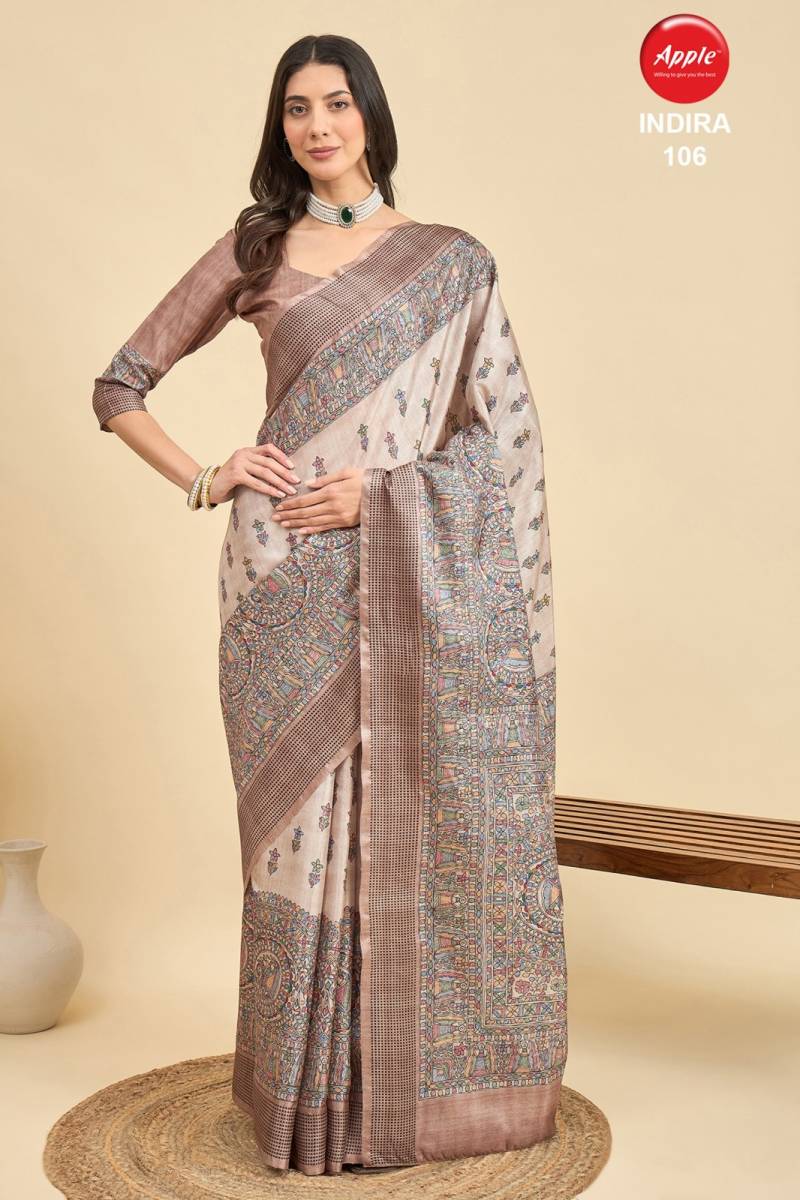 Indira Vol 1 By Apple Manipuri Silk Printed Saree Wholesale Shop In Surat