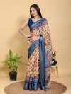 Scgt Gunjan B Linen Woven Jacquard Printed Fancy Saree