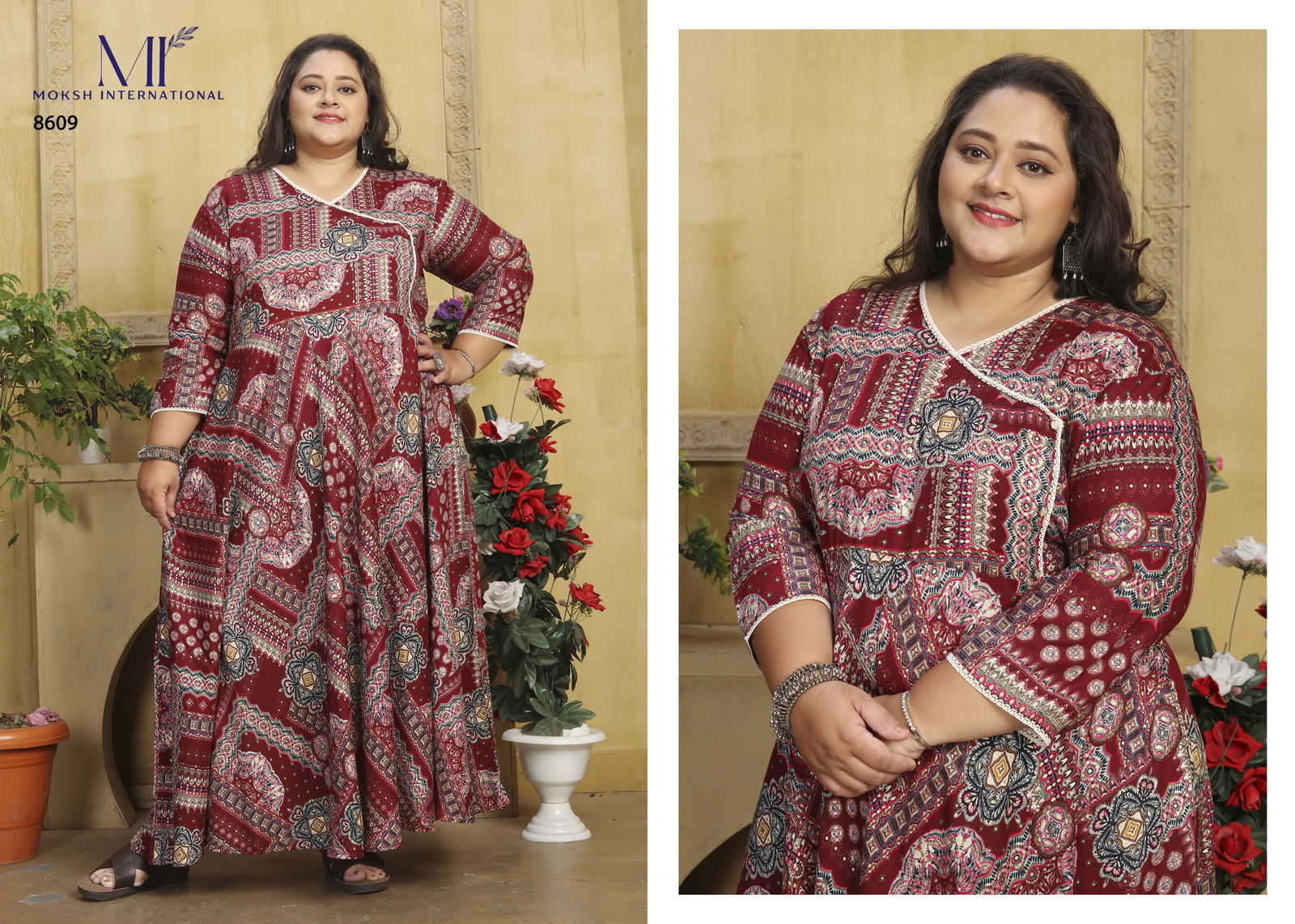 Jambo Vol 1 By Moksh Rayon Printed Plus Size Kurtis Catalog