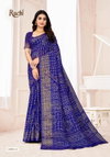 Golden Checks By Ruchi Linen Silk Daily Wear Saree Suppliers In India