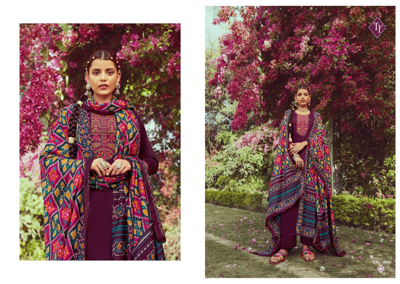 TANSIHK FASHION IKRAT Fancy Designer latest festive Wear Pure Jam Silk With Kashmiri Embroidery Neck Salwar Suit Collection