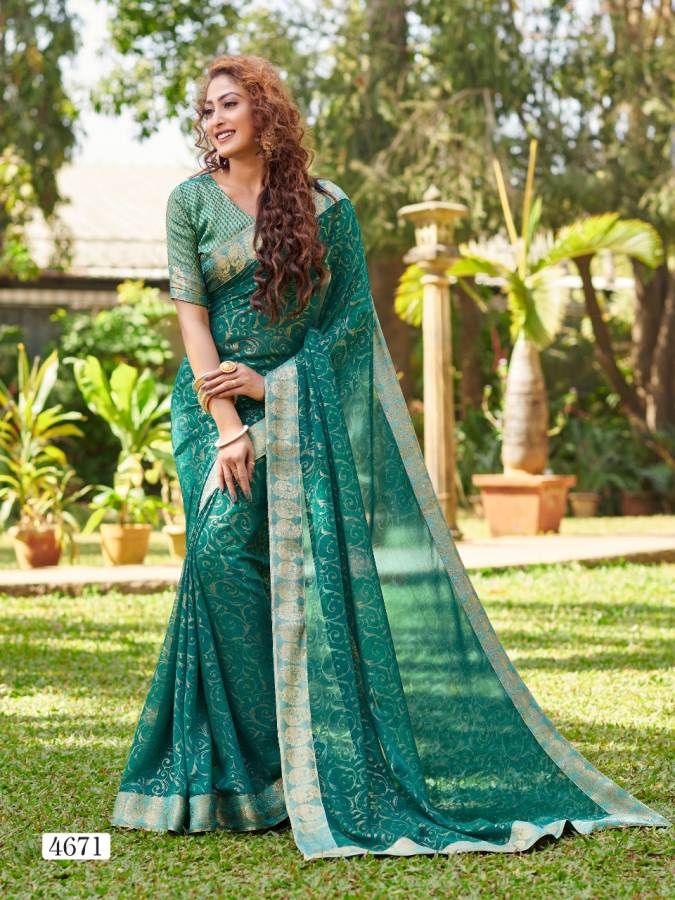 Priya Paridhi Libaas Vol 4 Latest Party Wear Designer Foil Print With Lace Border Saree collection 