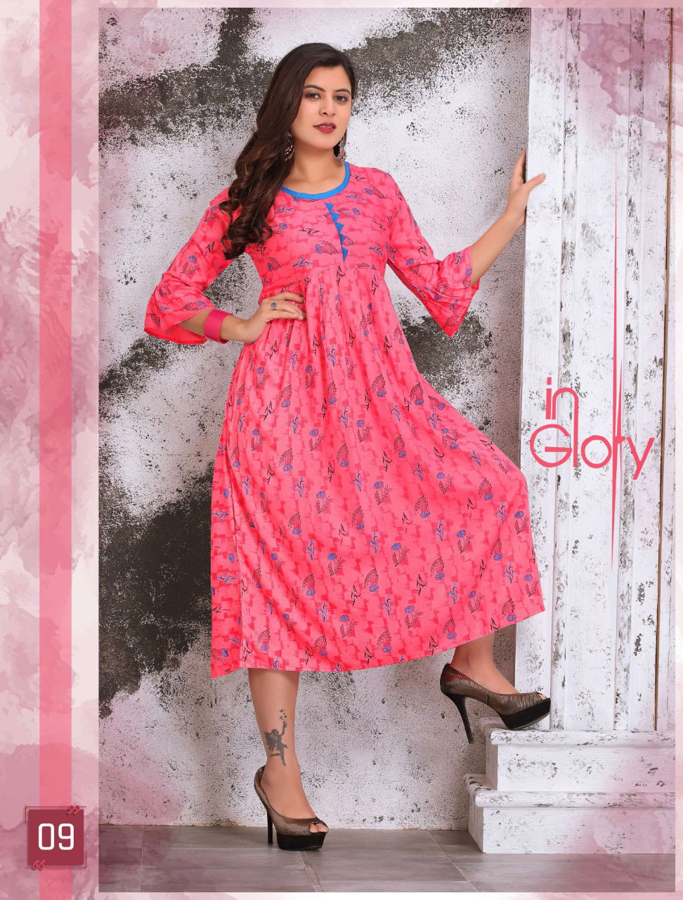 Diva Latest Fancy Regular Casual Wear Rayon Wear Printed Anarkali Rayon Kurtis Collection
