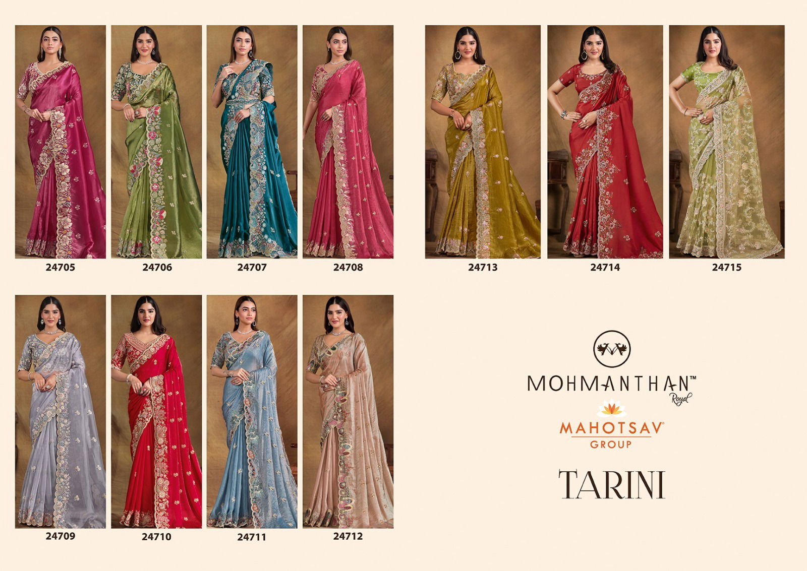 Tarini Mohmanthan Royal By Mahotsav Designer Party Wear Saree Suppliers In India