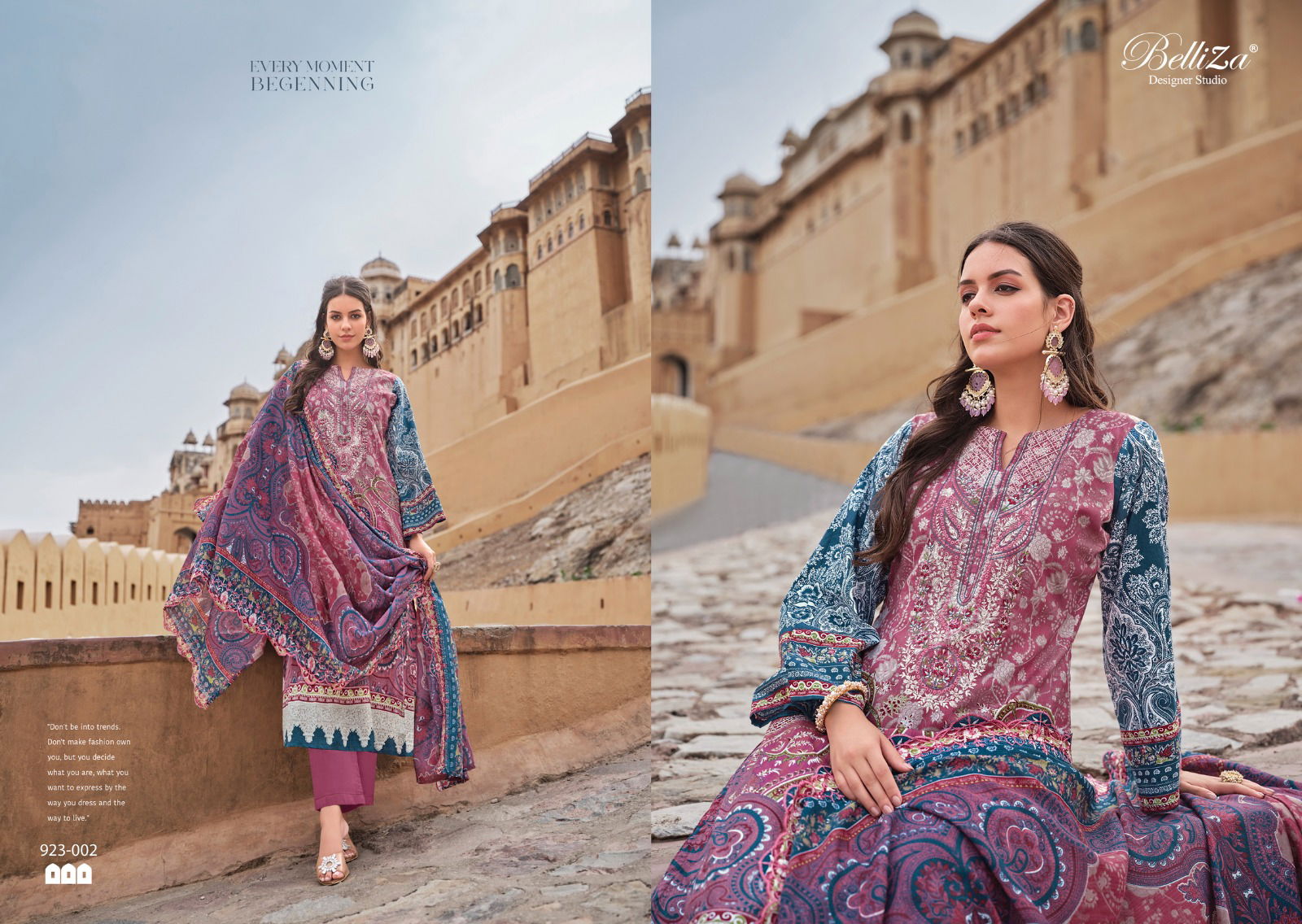 Guzarish Vol 10 By Belliza Embroidery Pure Cotton Printed Surat Dress Material Wholesale Market