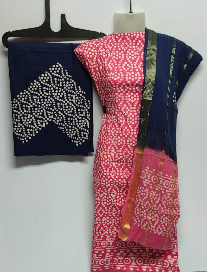 Latest Pure Cotton Bandhani Print Dress Material Collection 