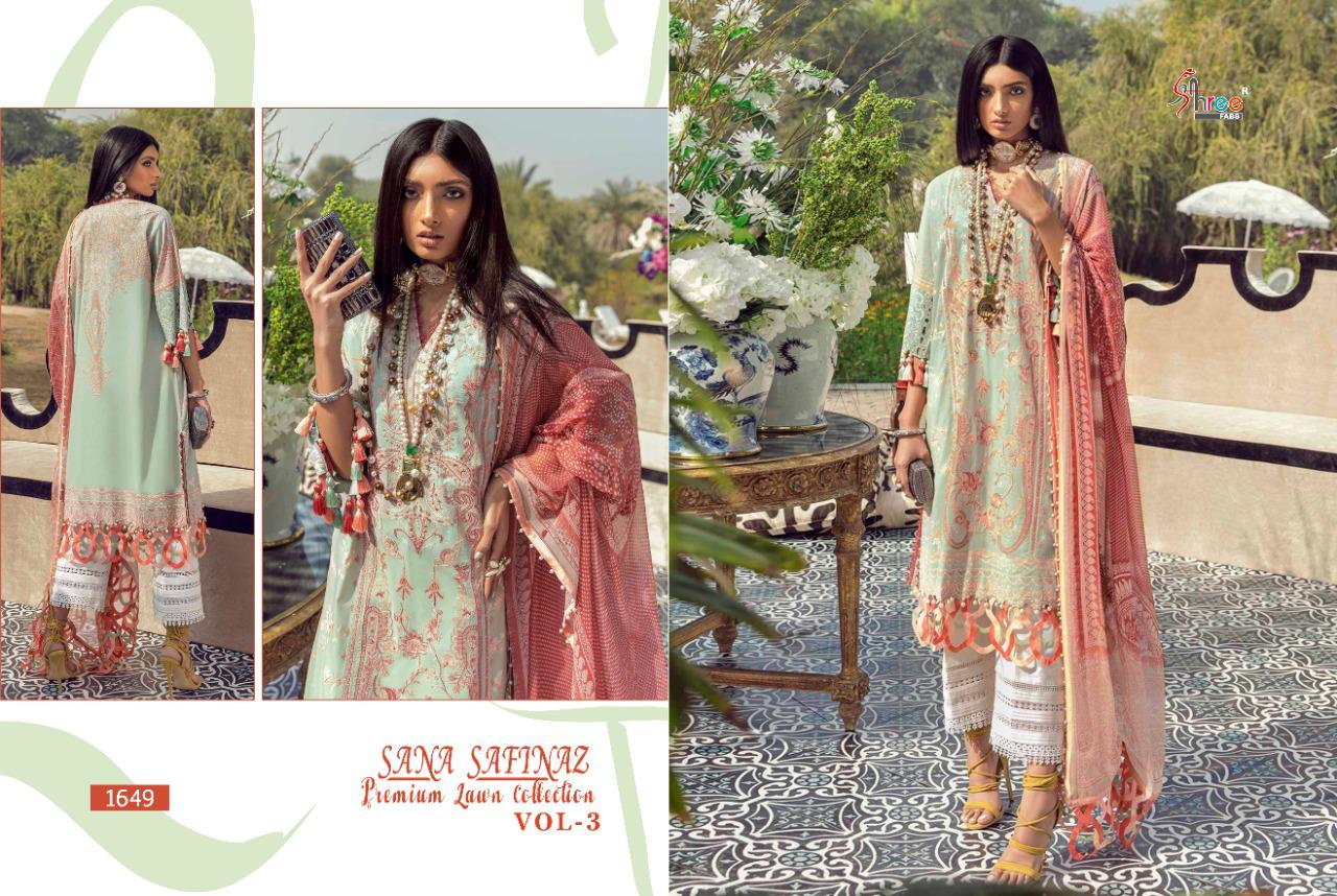 SANA SAFINAZ PREMIUM  LAWN COLLECTION VOL-03 Latest Fancy Designer Pure Lawn Cotton With Embroidery Work Pakistani Salwar Suit Collection