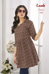 Zara Vol 7 By Laado Cotton Printed Surat Ladies Tunic Top Wholesale Market
