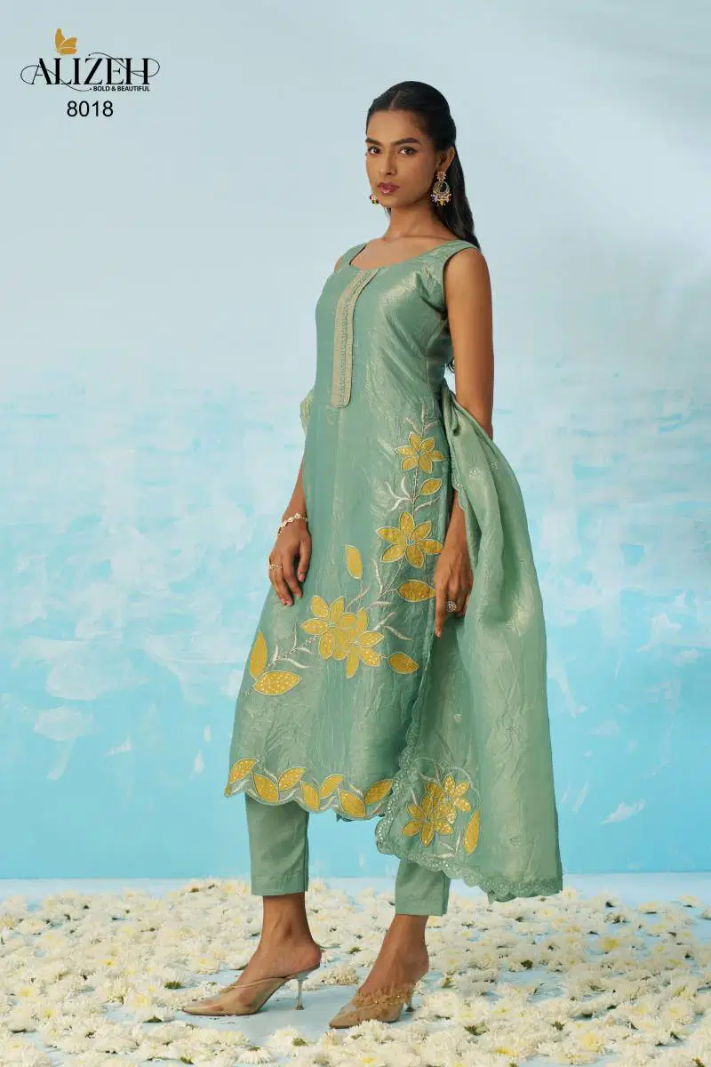 Jasmine By Alizeh Fancy Crush Designer Kurti With Bottom Dupatta Wholesale Online