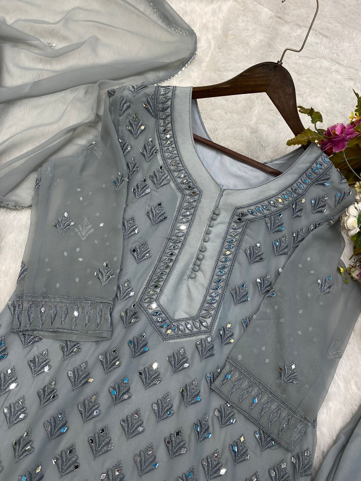 LG 1536 Faux Georgette Readymade Suits Catalog