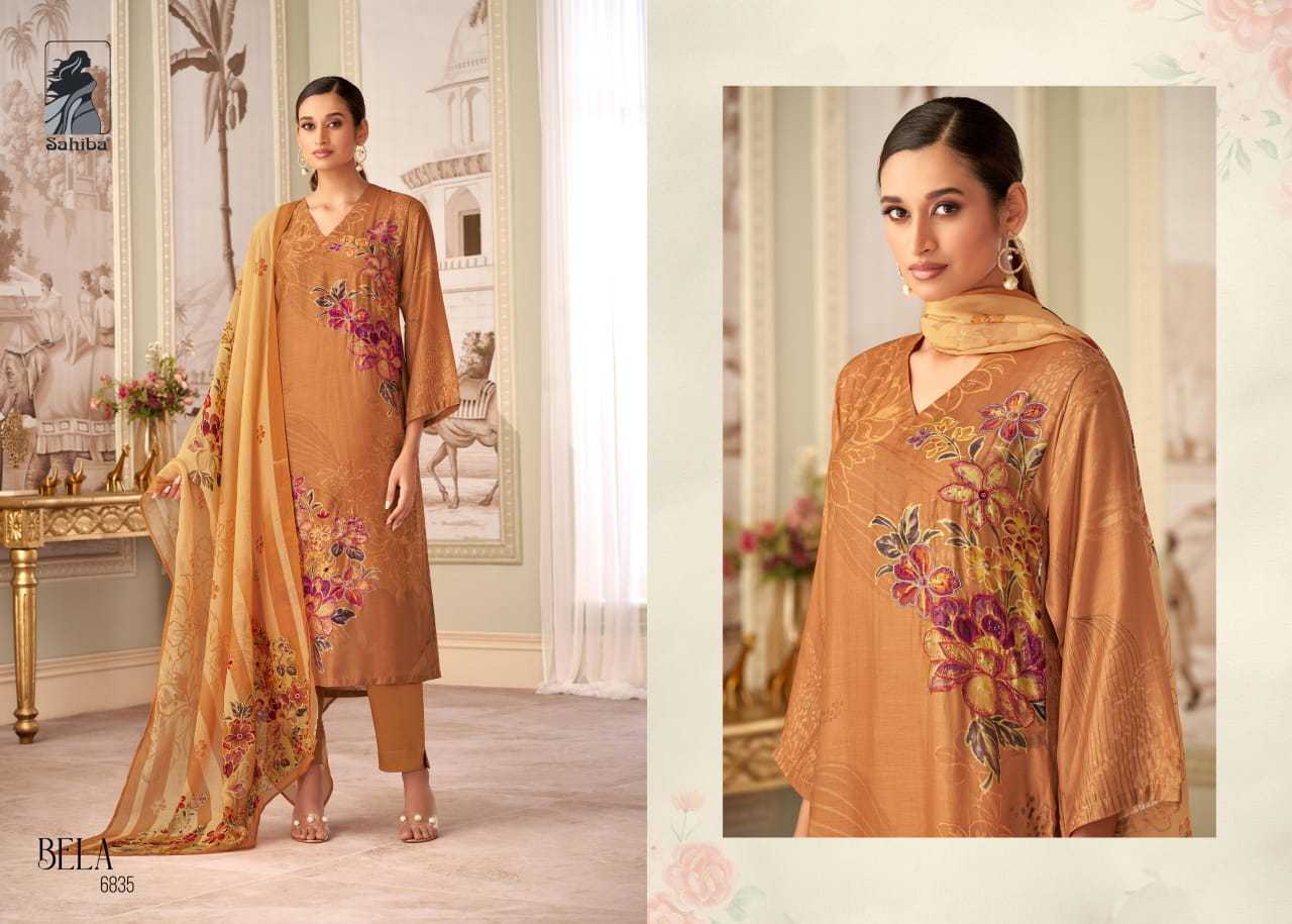 Bela By Sahiba Elegant Style Muslin Silk Unstitch Ladies Dress Material