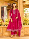 Fatima By Aanchi Vichitra Silk Online Anarkali Kurti With Bottom Dupatta Wholesale