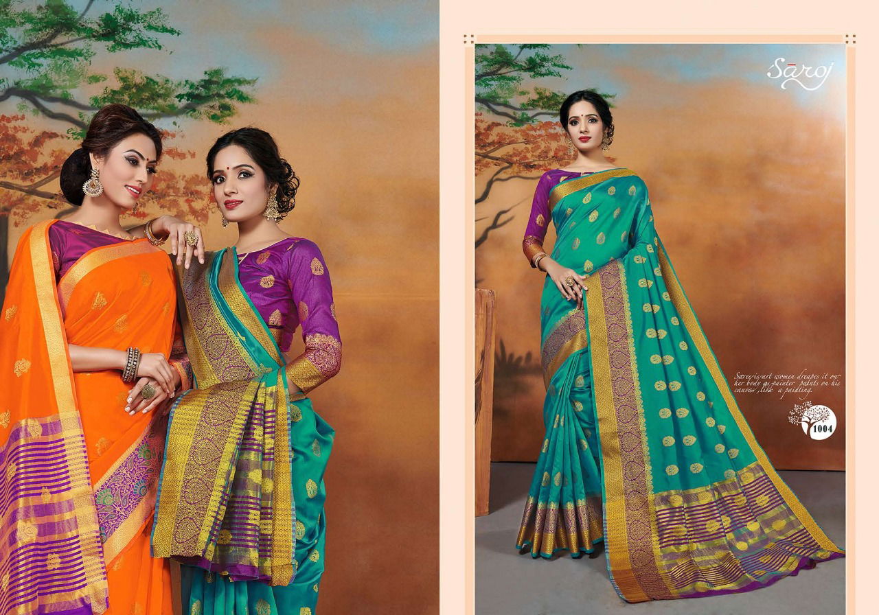 Saroj Tanishka Latest Designer Wedding Wear Silk Saree Collection
