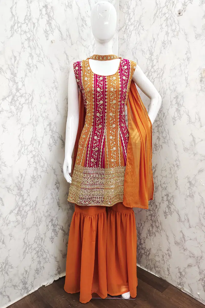 Tt 003 A to B Georgette Readymade Suits Wholessalers In Delhi