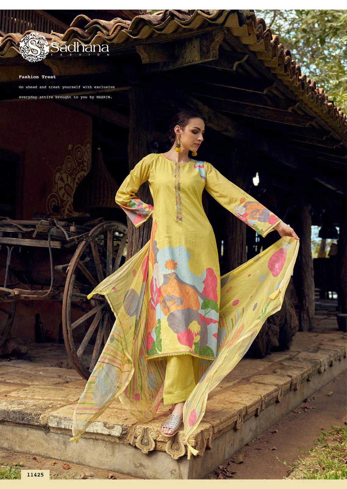 Nasrin By Sadhana Lawn Cotton Digital Printed Dress Material Exporters In India