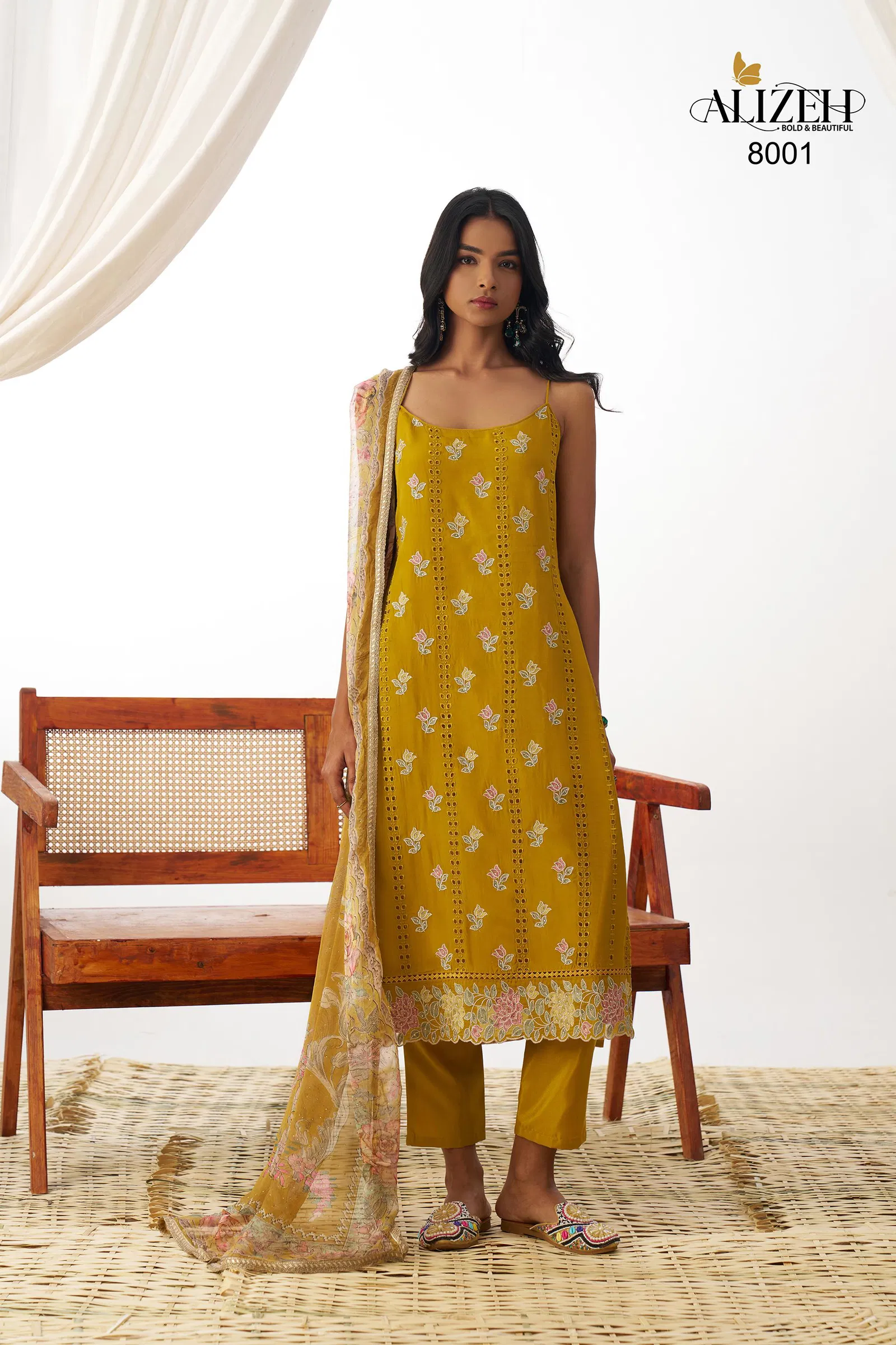 Swara By Alizeh Organza Designer Kurti With Bottom Dupatta Suppliers In India