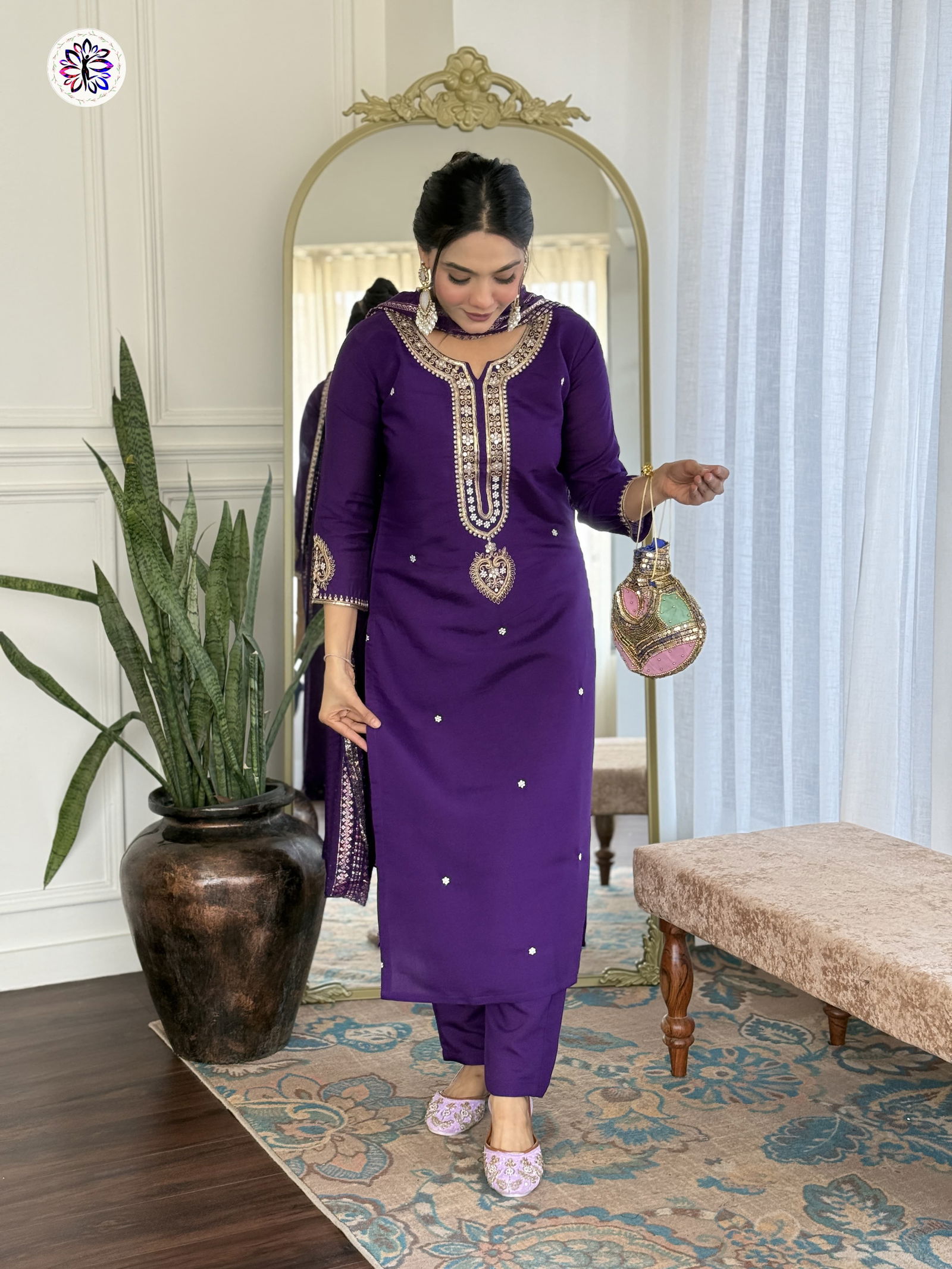 KF 610 Kalaai Viscose Embroidery Kurti With Bottom Dupatta Orders In India