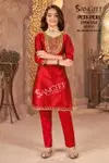 Peri Peri By Sangeet Zoba Silk Wholesale Kids Girls Wear Kurti With Bottom In India