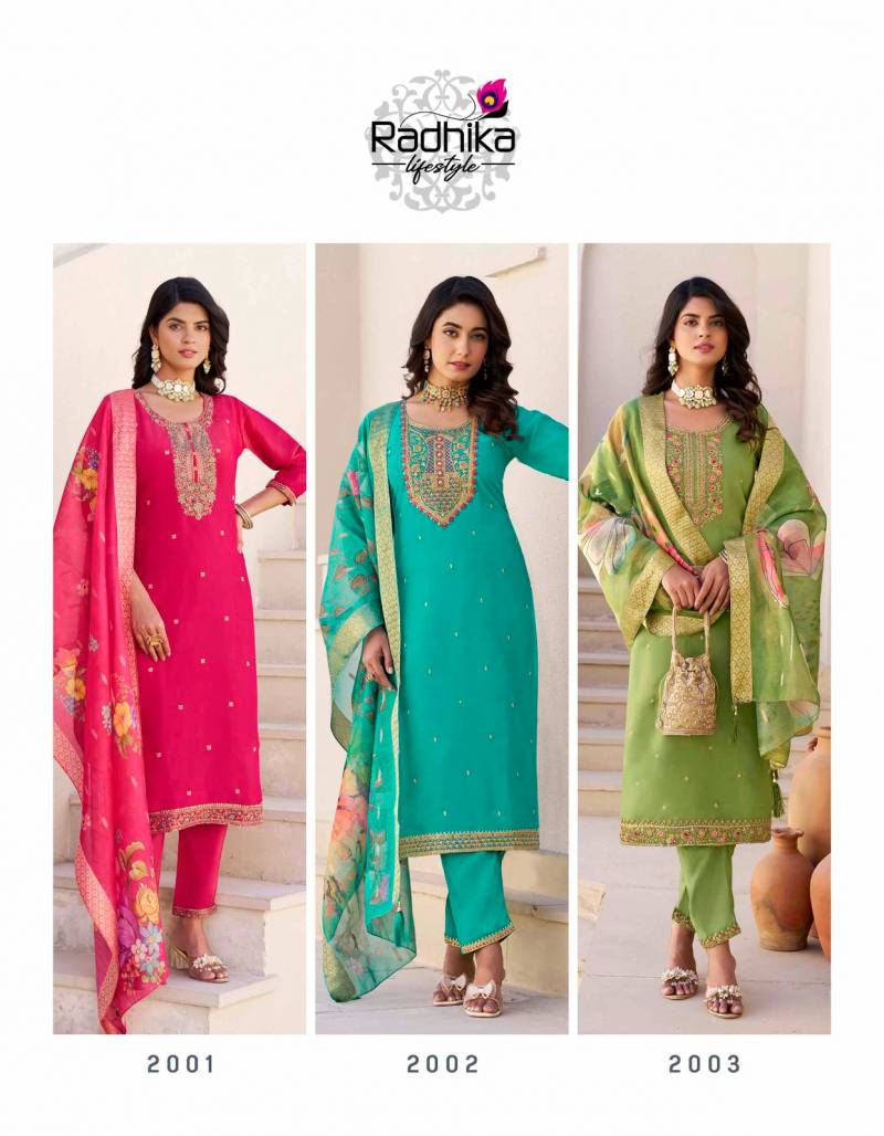 Albeli Vol 2 By Radhika Shimmer Kurti With Bottom Dupatta Orders In India