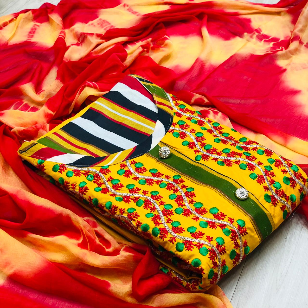 Latest Designer Casual Wear Cotton Dress Material Collection 
